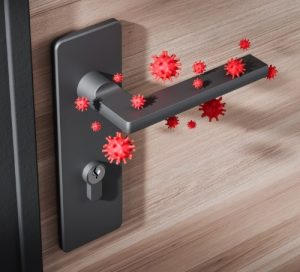Bacteria on door handle